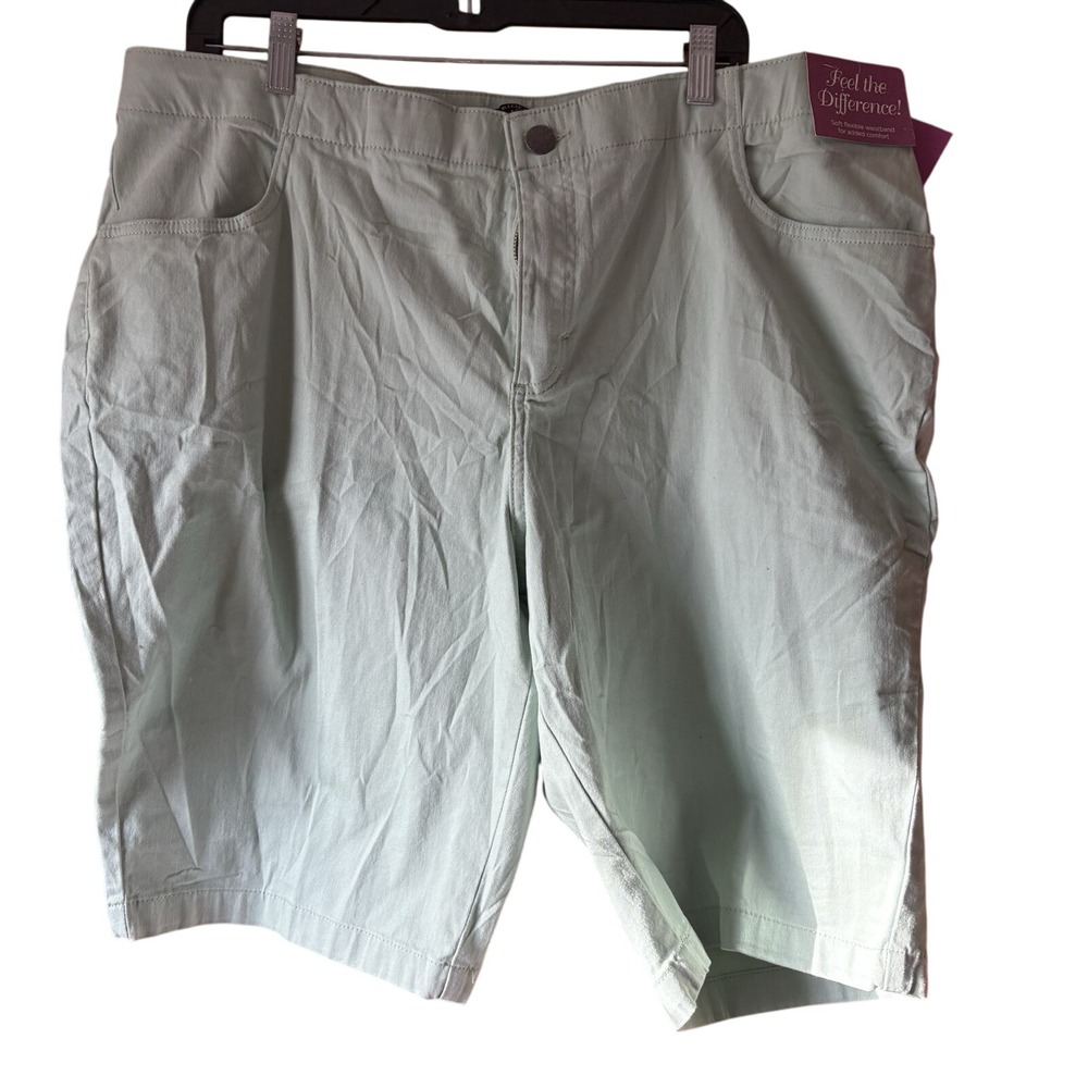 Riders by Lee Green Bermuda Beautiful Comfort Shorts Plus Size 18 New‎